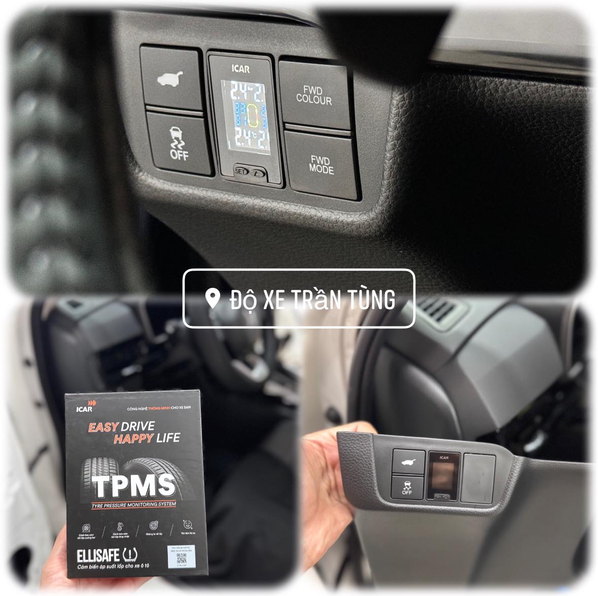 Cảm biến áp suất lốp TPMS vào cổng chờ sẵn cho các dòng xe Honda