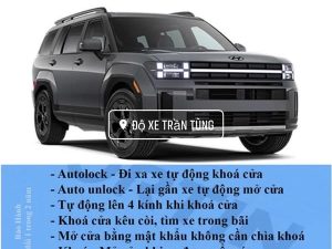 AUTOLOCK HYUNDAI SANTAFE ALL NEW 2024-2025 đi xa tự khoá, tự lên 4 kính, gần tự mở