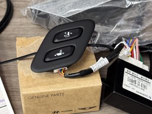 Nút chỉnh ghế bên phụ cho Santafe bản Prestige | Cắm giắc zin không cắt trích.