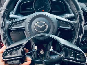 CỤM PHÍM CRUISE CONTROL + LIM + SET LỆNH TRÊN VÔ LĂNG MÀN ANDROID MAZDA 2