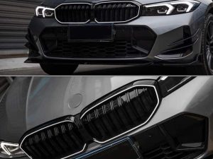 Mặt Ca Lăng BMW 3 Series LCI Màu Đen Có LED