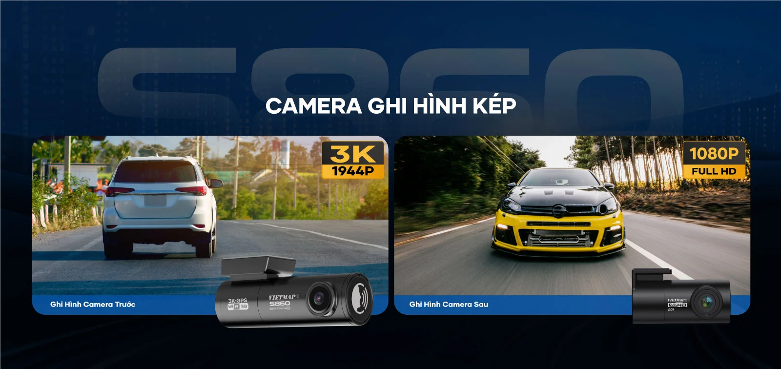 CAMERA HÀNH TRÌNH VIETMAP S860 | CẢNH BÁO GIAO THÔNG - TẶNG VIETMAP LIVE PRO BẢN QUYỀN - Image 2