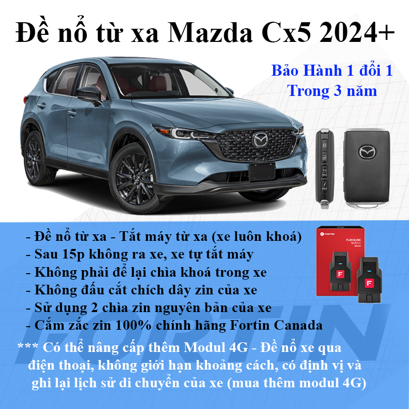 Đề Nổ Từ Xa Mazda CX5 2025 Bằng Chìa Khóa Chính Hãng