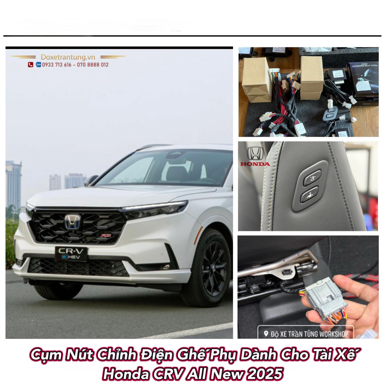 Nâng Cấp Nút Chỉnh Điện Ghế Phụ Honda CRV All New 2024 - 2025 | Dành Cho Tài Xế.