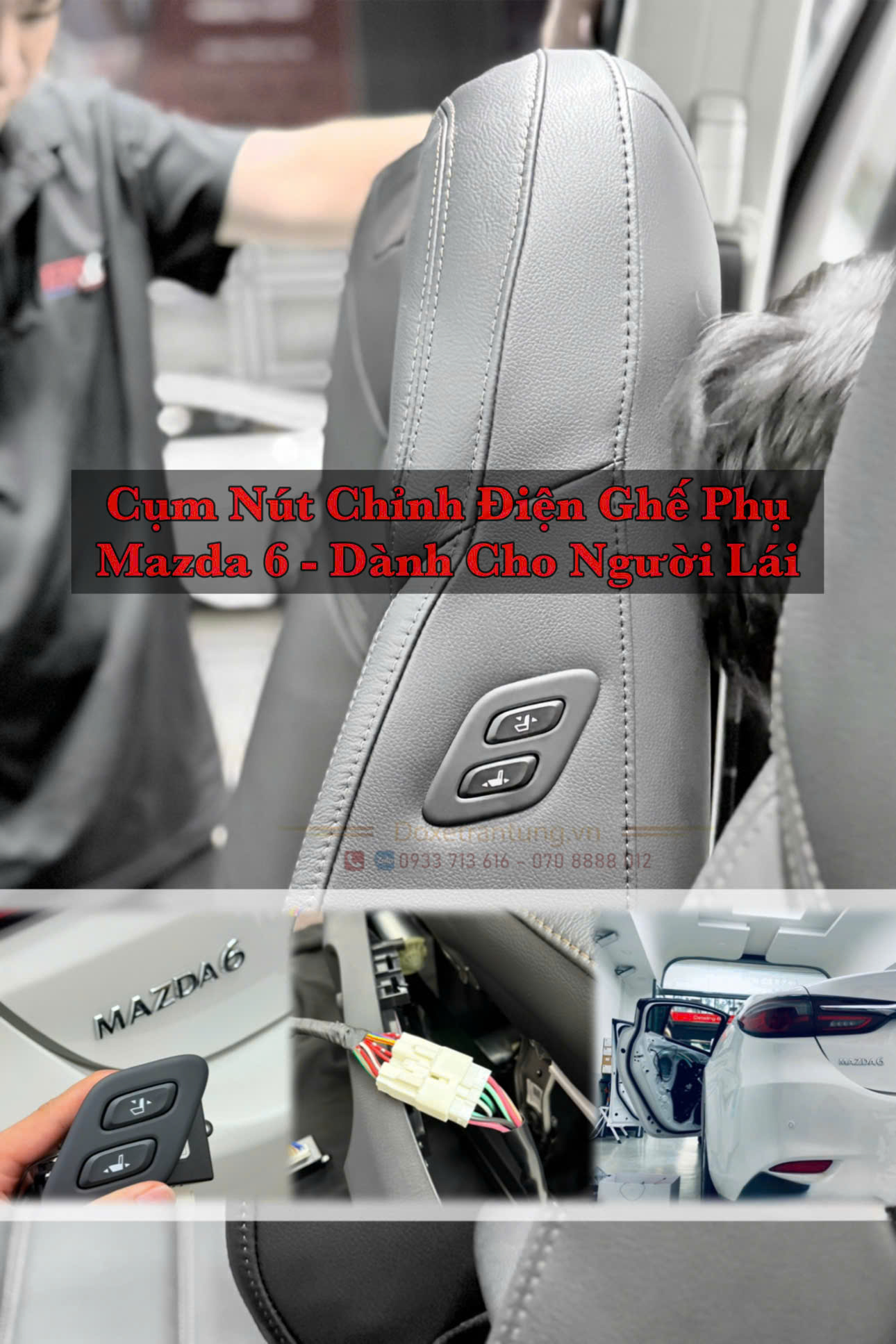 Nút Chỉnh Điện Ghế Phụ Xe Mazda 6 | Dành Cho Người Lái