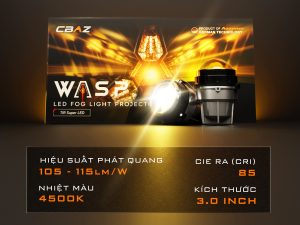 BI GẦM LED WASP FOG LIGHT 3.0 INCH AOZOOM CHÍNH HÃNG TẠI VŨNG TÀU